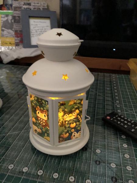 Animal Crossing Lantern, Nightlight. Perfect for bedside or bathrooms, includes battery tea light picture