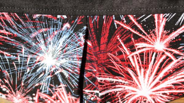 Fireworks, Celebration small bag, child sized or small purse.  Lined in Coordinated cotton picture