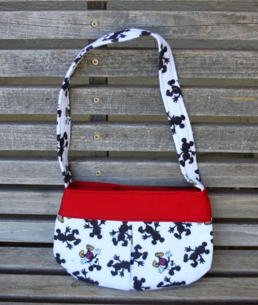 Child sized Mickey Mouse Disney small bag, child sized or small purse.  Lined in Coordinated cotton picture