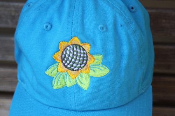 Sunflower  Embroidered on a Baseball Hat Cap, Adjustable hat, adult, dad hat, trucker hat picture