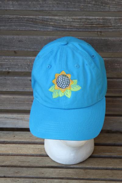 Sunflower  Embroidered on a Baseball Hat Cap, Adjustable hat, adult, dad hat, trucker hat picture