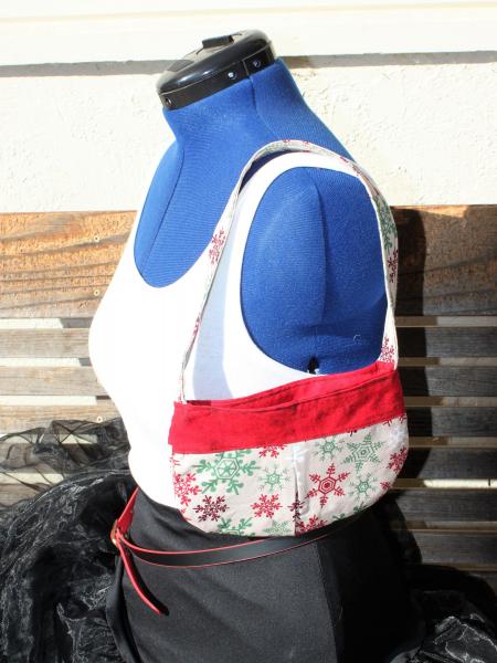 Holiday fall, snow christmas small bag, child sized or small purse.  Lined in Coordinated cotton picture
