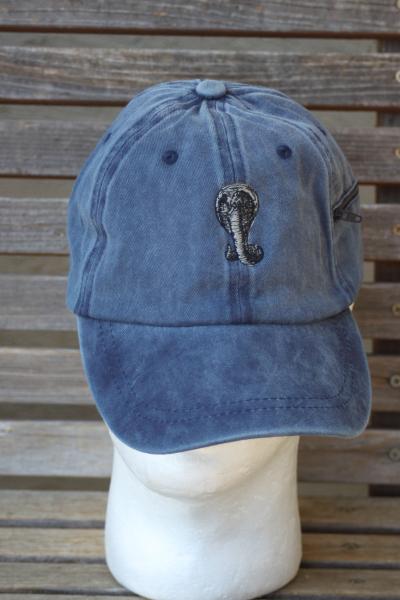 A cobra snake  is  Embroidered on a Baseball Hat Cap, Adjustable hat, adult, dad hat, trucker hat picture