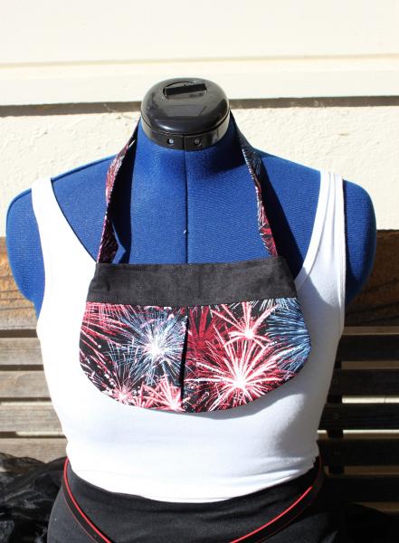 Fireworks, Celebration small bag, child sized or small purse.  Lined in Coordinated cotton