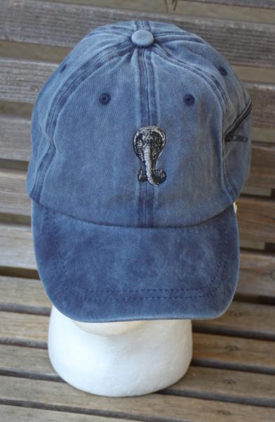 A cobra snake  is  Embroidered on a Baseball Hat Cap, Adjustable hat, adult, dad hat, trucker hat picture