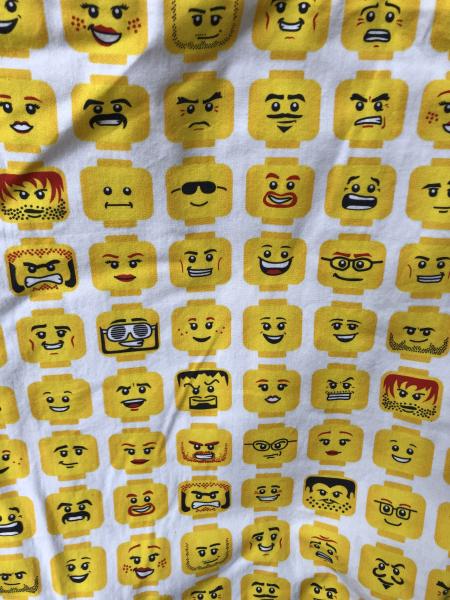 Lego Emoji head tote bag, Reusable shopping bag, Great for groceries, shopping, lunch, books, diapers, or overnight bag , Canvas lined and bottom picture