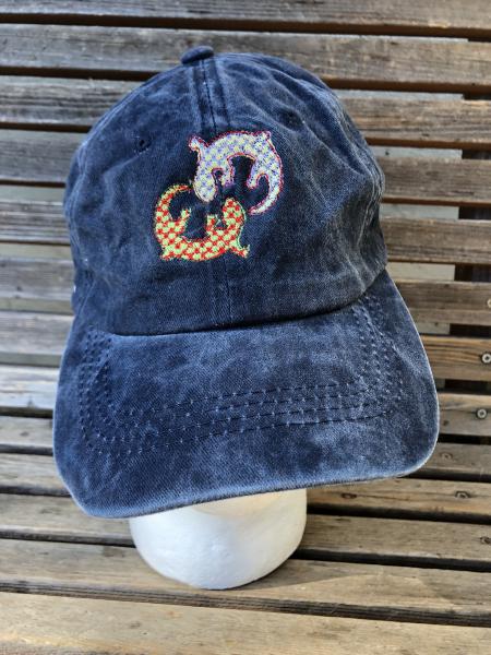 A pair of plaid lizard, gecko is  Embroidered on a Baseball Hat Cap, Adjustable hat, adult, dad hat, trucker hat picture