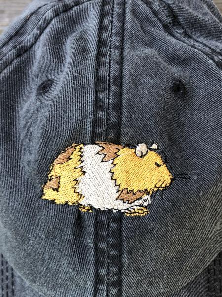 Hamster - Guinee  pig  Embroidered on a Baseball Hat Cap, Adjustable hat, adult, dad hat, trucker hat picture