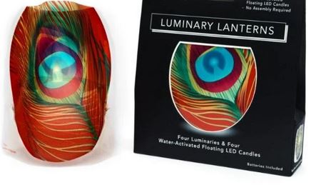 Festive & Fabulous Expandable Luminary 4 pack with tealights included picture