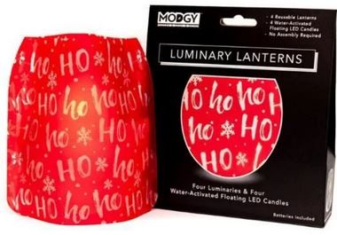 Festive & Fabulous Expandable Luminary 4 pack with tealights included picture