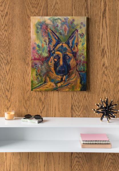 Festive Friend (German Shepard)  Stickers, Home Goods and Prints (reproductions) picture