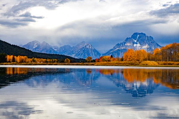 0652 Fall Colors at Oxbow Bend Limited Edition Photograph on Metal