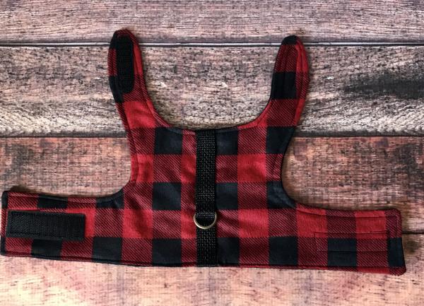 Red Buffalo Plaid Dog Harness picture