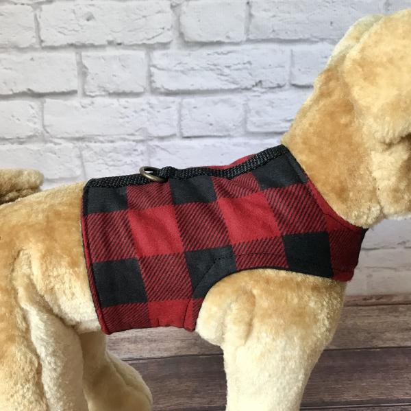 Red Buffalo Plaid Dog Harness picture