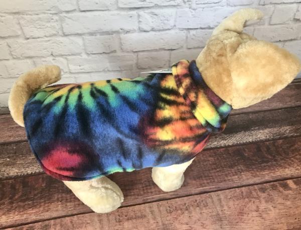 Tie Dye fleece dog coat picture