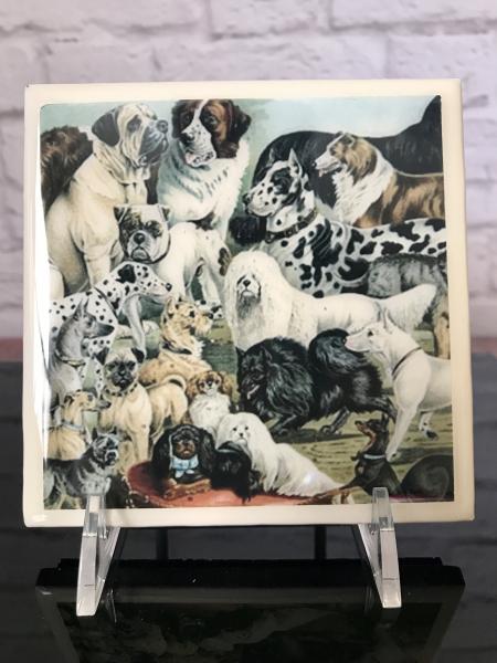 Dog Lover Art Tile picture