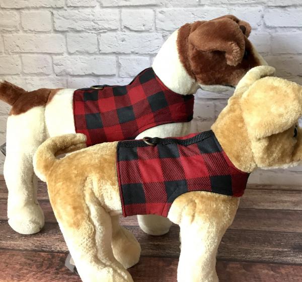 Red Buffalo Plaid Dog Harness picture