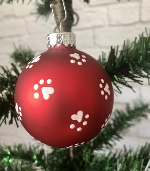 Personalized paw print ornaments picture