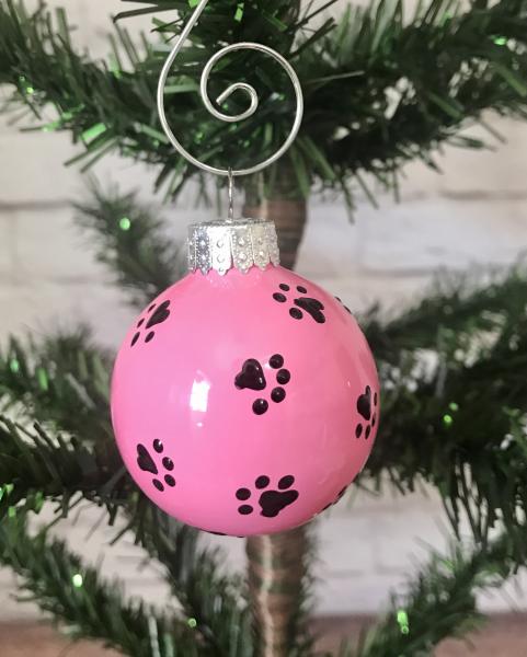 Personalized paw print ornament picture