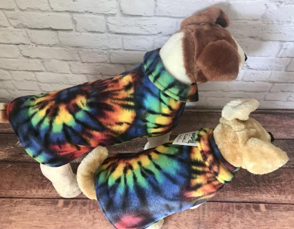 Tie Dye fleece dog coat picture