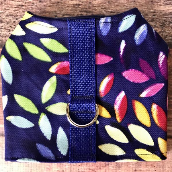 Blue petals twill Dog Harness picture