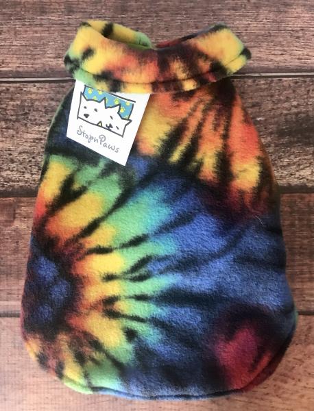 Tie Dye fleece dog coat picture