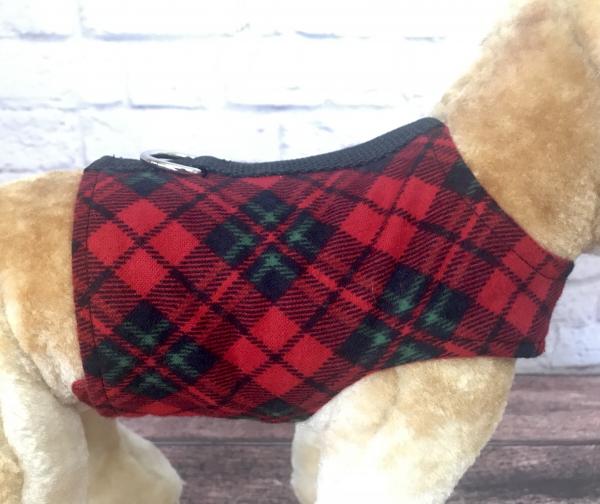 Red & Green Holiday Plaid Dog Harness picture