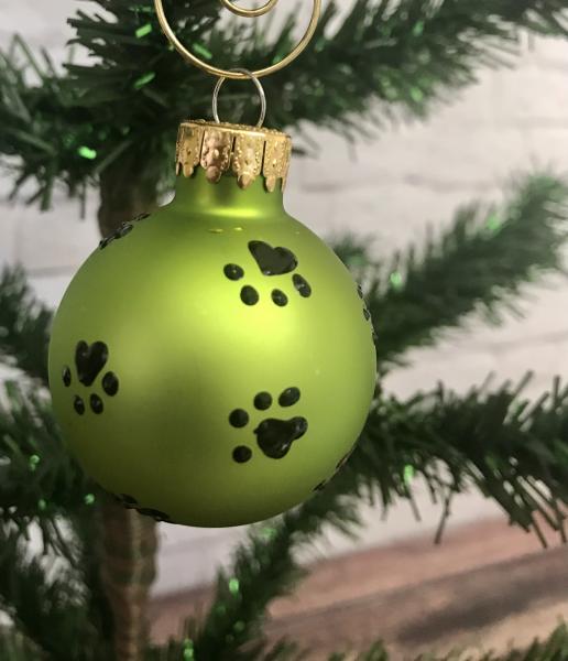 Personalized paw print ornaments