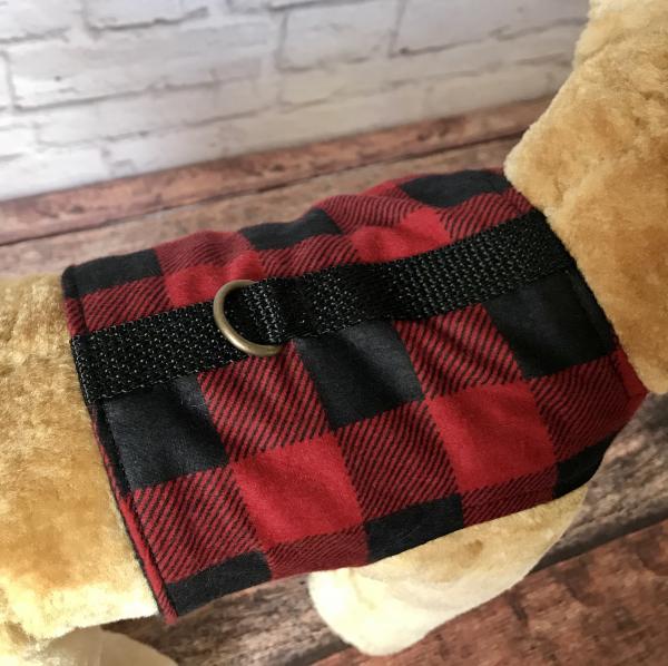 Red Buffalo Plaid Dog Harness picture