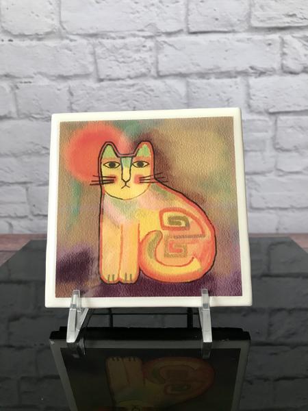 Cat Lover Art Tile picture