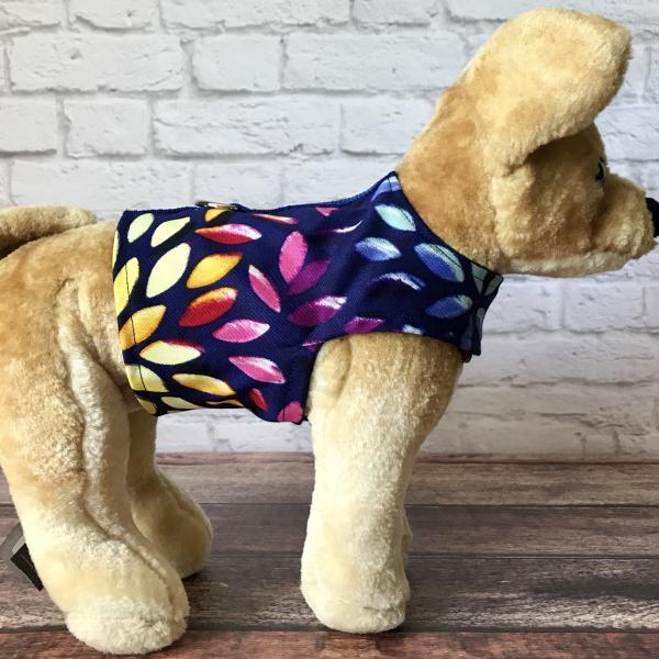 Blue petals twill Dog Harness picture