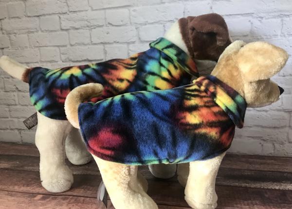 Tie Dye fleece dog coat