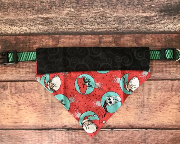 Jack & Santa slip on collar dog Bandanas picture