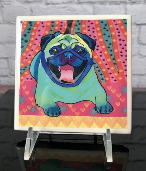 Pug Lover Art Tile picture