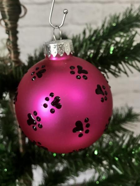 Personalized paw print ornaments picture