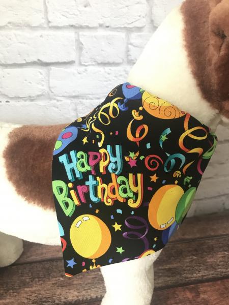 Happy Birthday slip on collar dog bandana