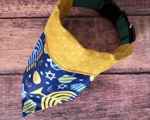 Hanukah slip on collar dog bandana picture