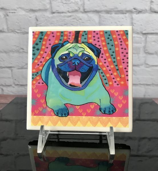 Pug Lover Art Tile
