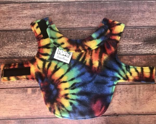 Tie Dye fleece dog coat picture