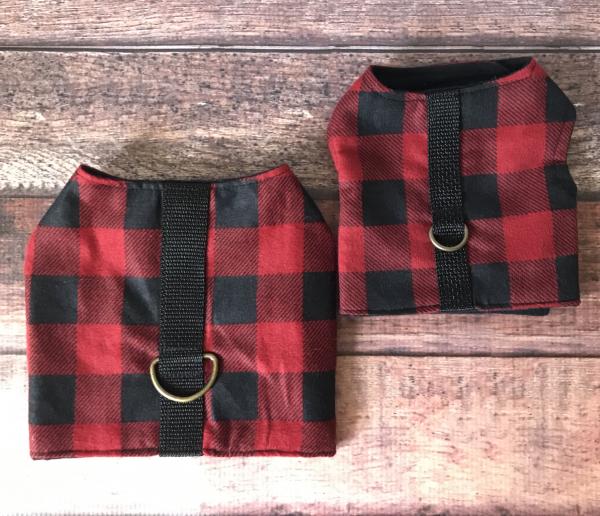 Red Buffalo Plaid Dog Harness picture