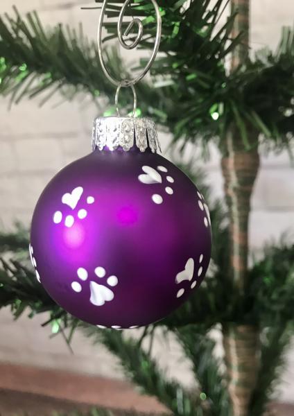 Personalized paw print ornaments picture