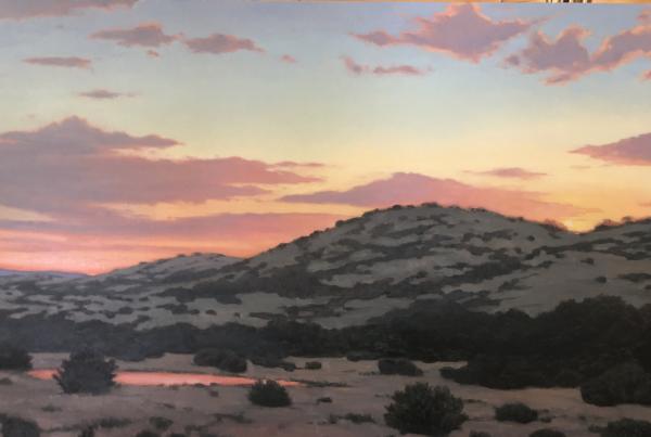 Sunset Over the Watering Hole 36"w x 24"h