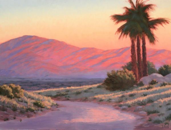 Coachella Valley Sunset 24"w x 18" h