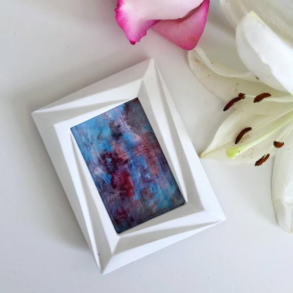 Bold Flesh Original Abstract Print in White Mini Frame picture