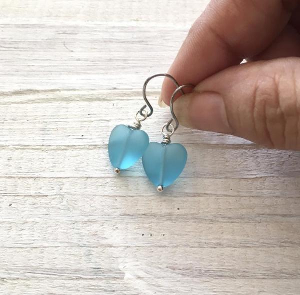 Sea Glass Heart Earrings picture