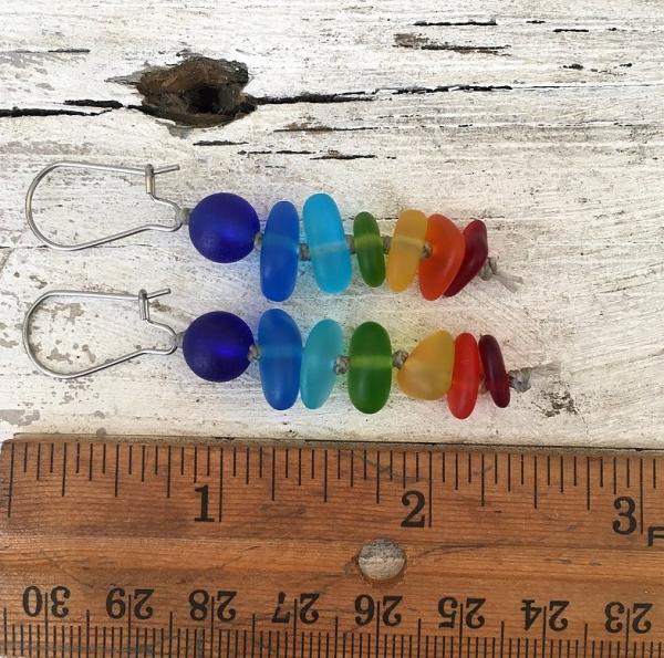 Chakra Sea Glass Earrings picture