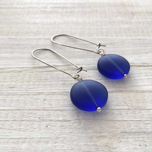 Sea Glass Coin Earrings picture