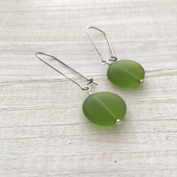 Sea Glass Coin Earrings picture