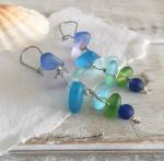 Fishtail Mermaid Sea Glass Earrings
