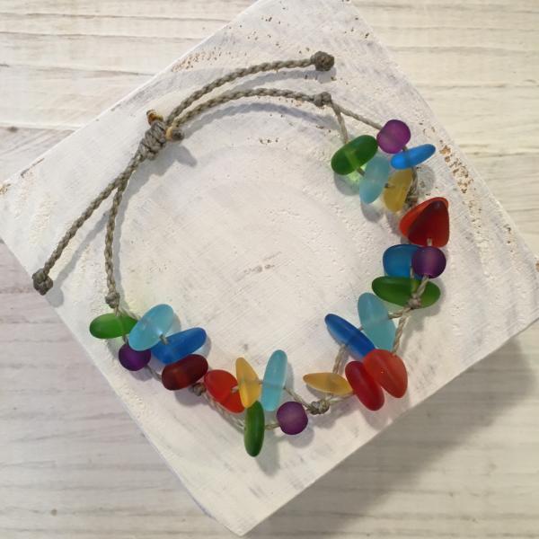 Sea Glass Rainbow Bracelet or Anklet picture